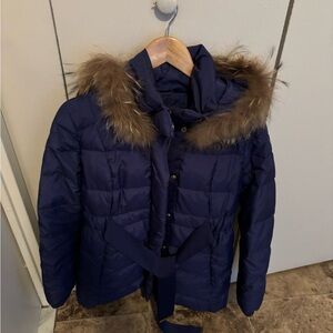 Blue mango belted jacket